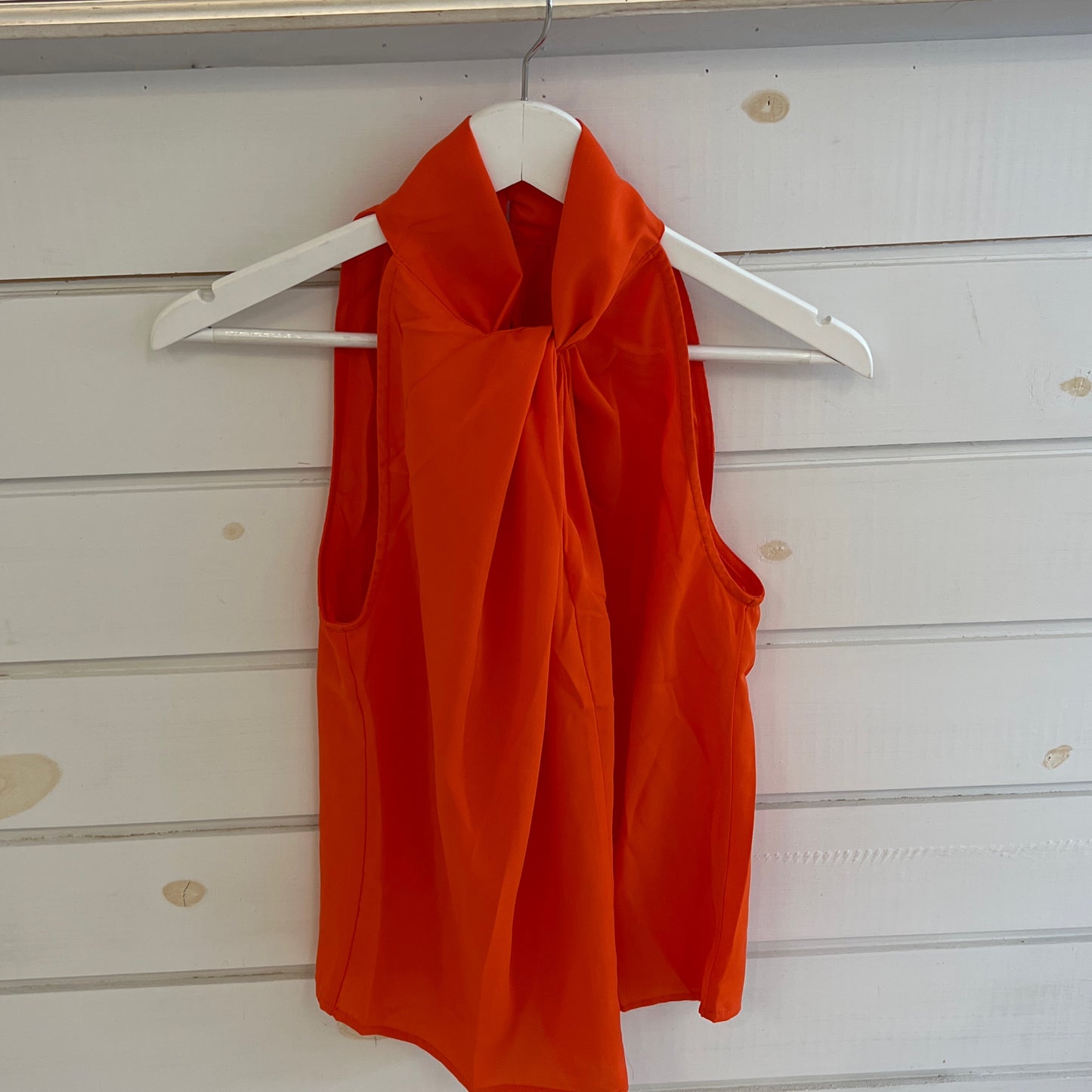 Glam ruthie orange sleeveless top