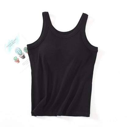 Athleisure built-in bra rib tank top