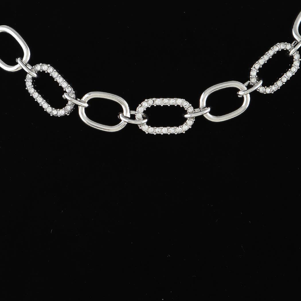 Bejeweled Link Chain Necklace