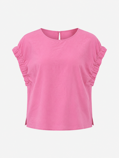 pink boxy top