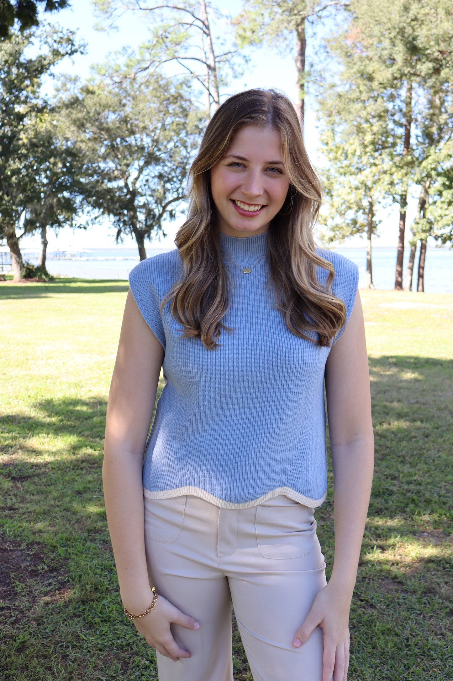 blue short sleeve short