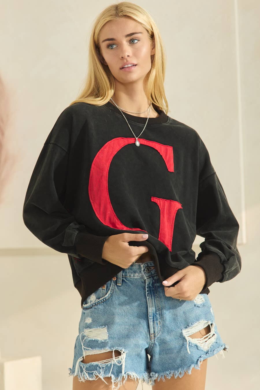 "G" Patched Gameday Pullover Sweatshirt