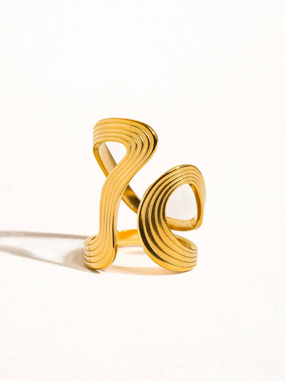 18K Gold Non-Tarnish Statement Rings