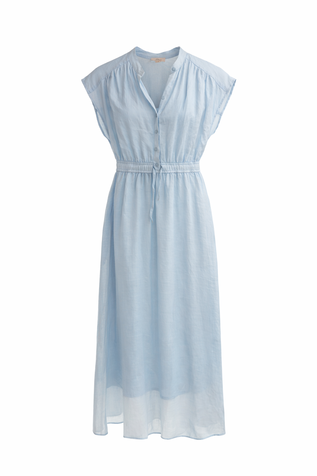 light blue button down dress by Elan