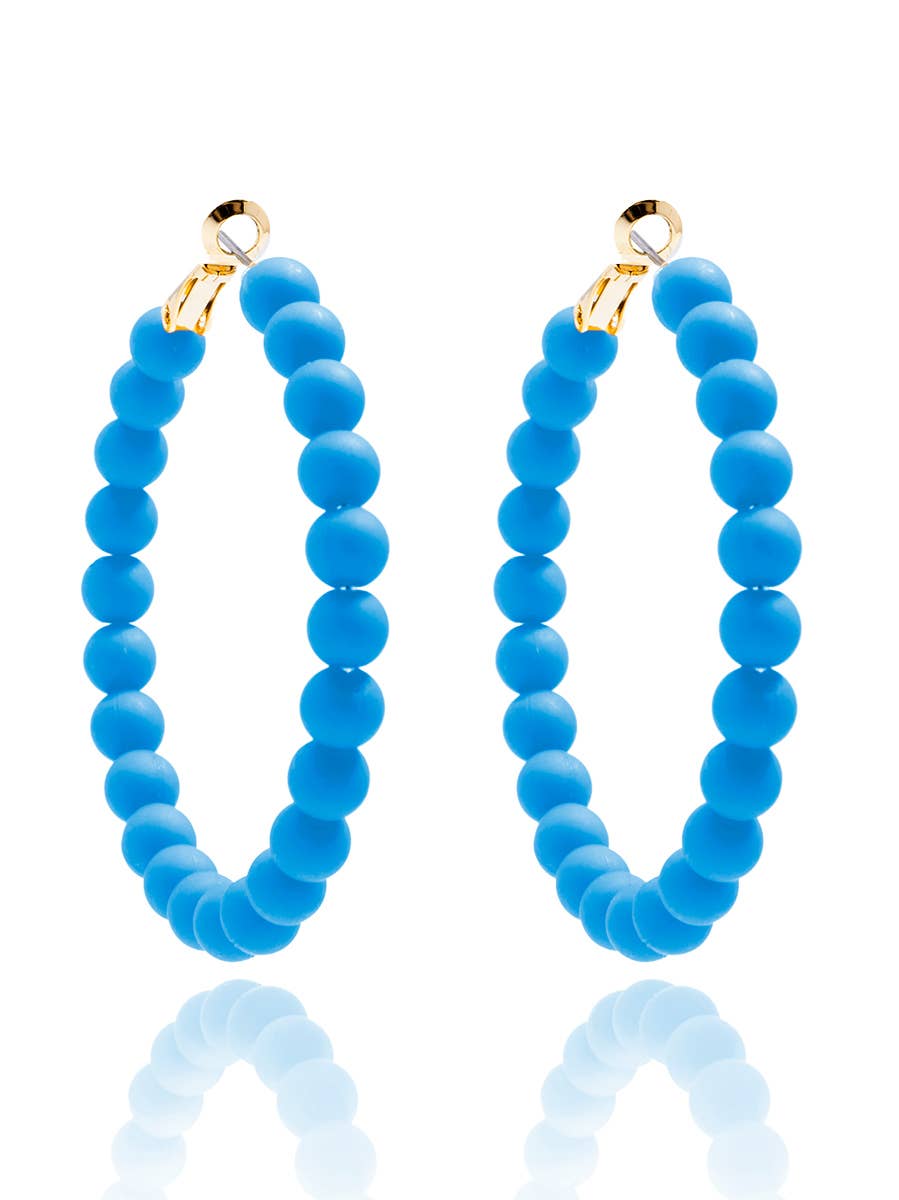 Zenzii Matte Beaded Hoop Earring