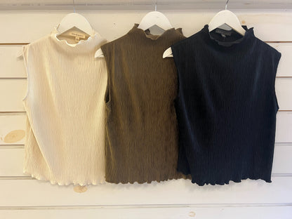 crinkle velvet tops