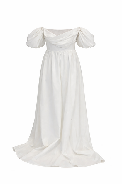 white off the shoulder dress