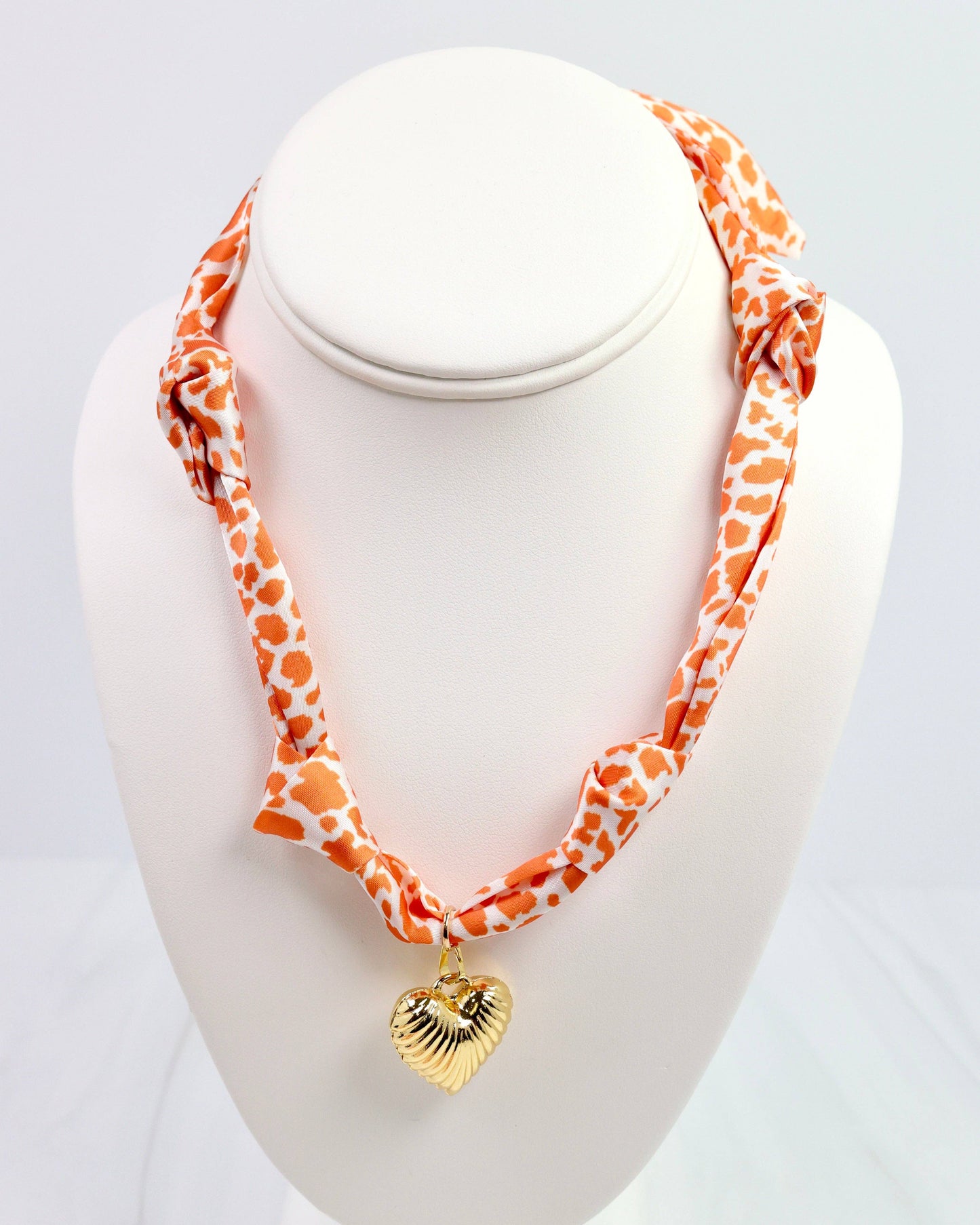 Serafina Scarf Charm Necklace Orange Lep