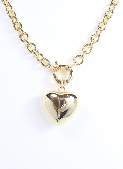 Caroline Hill Nicolas Heart Necklace Gold