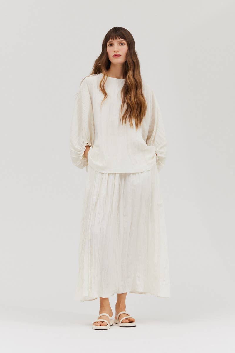The Erin Loose Fit Crinkle Top