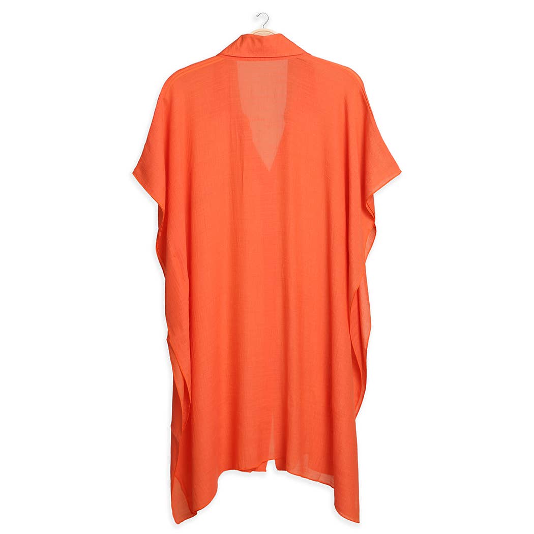 Women's Oversized Long Sleeveless Shirt Cover Up