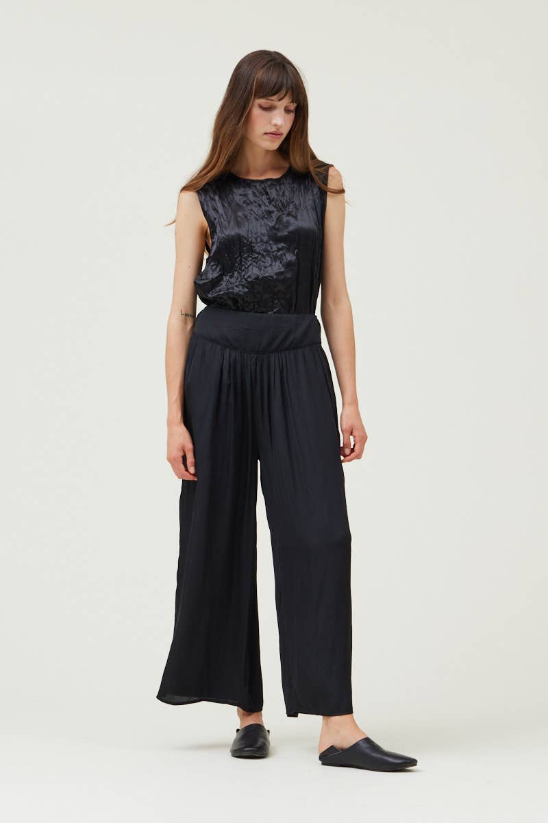 The Wanda Wide Leg Satin Pants