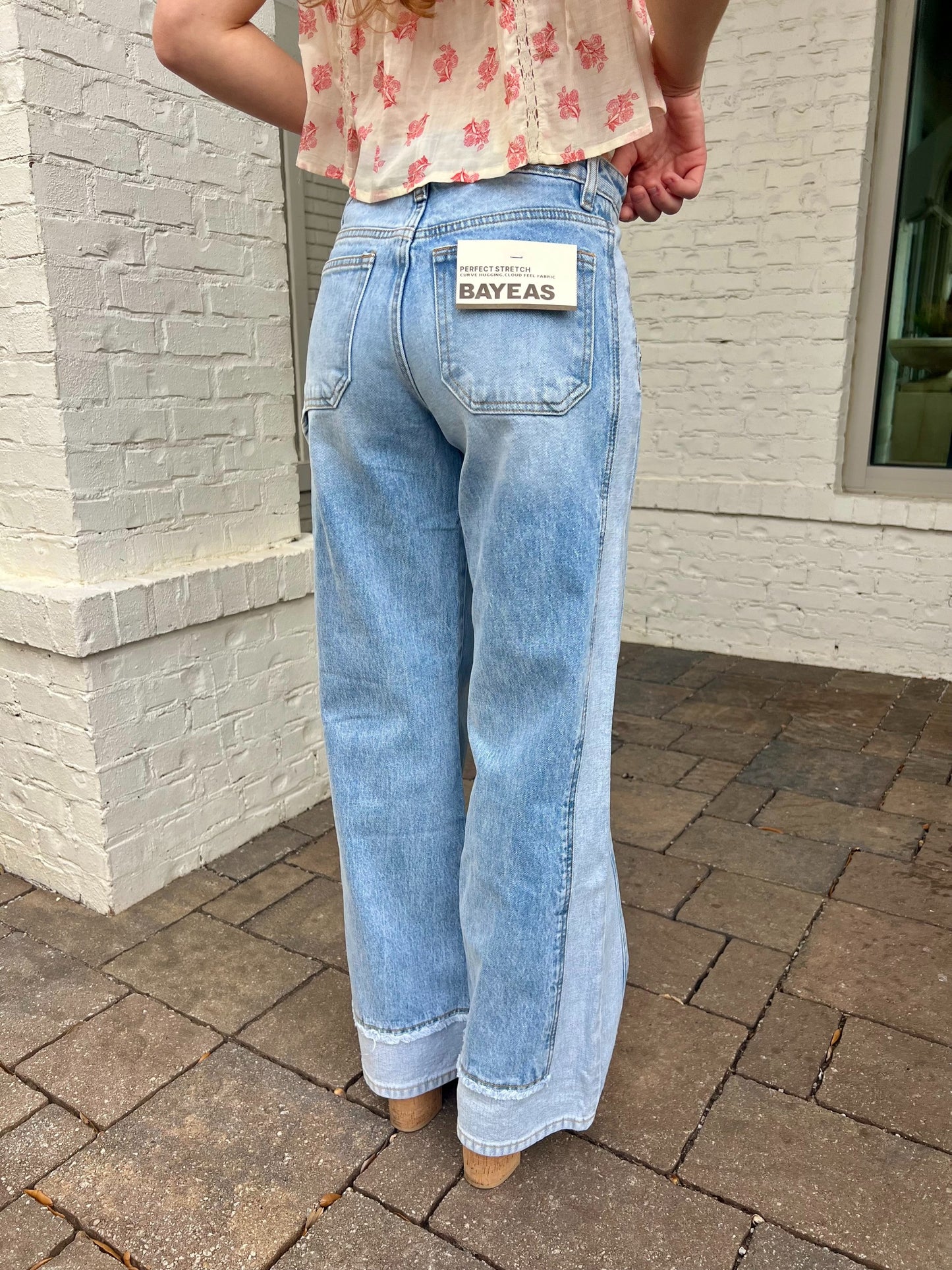 Jeremy Mid-Rise Two Tone Denim by Bayeas