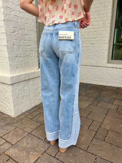 Jeremy Mid-Rise Two Tone Denim by Bayeas