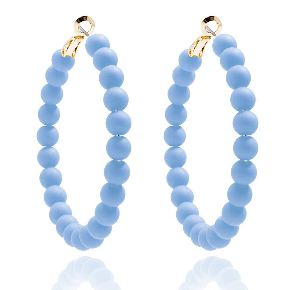 Zenzii Matte Beaded Hoop Earring