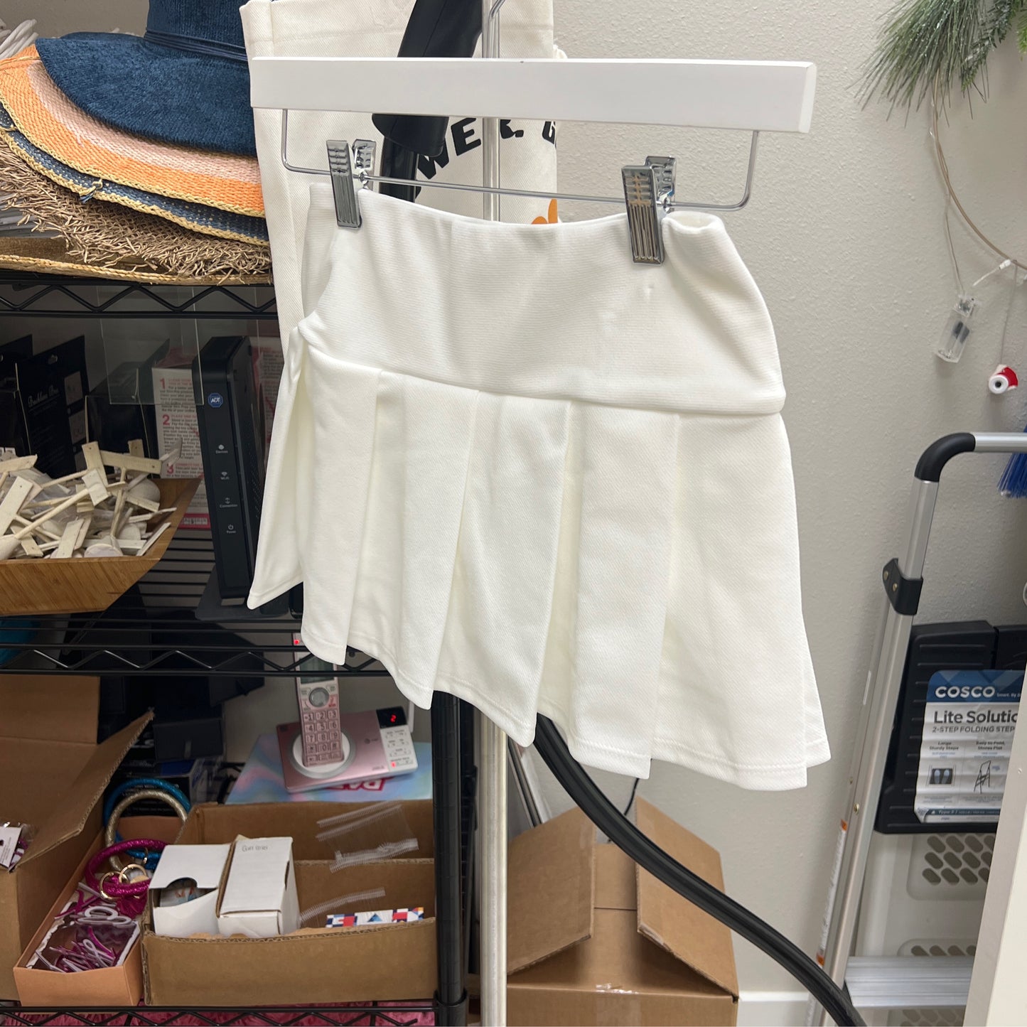 Stylive pleated skort white