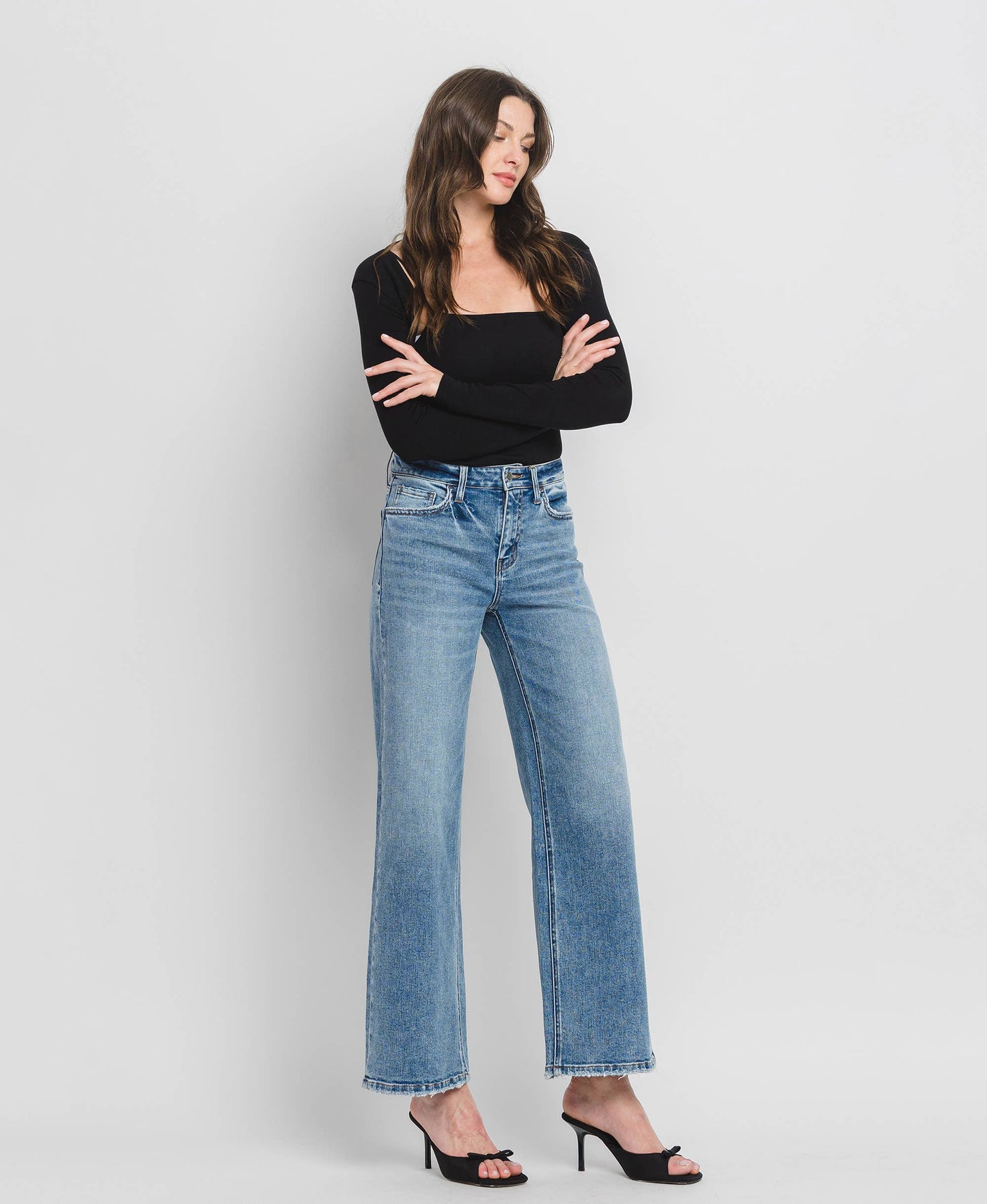 Flying Monkey High Rise Wide Leg Jeans