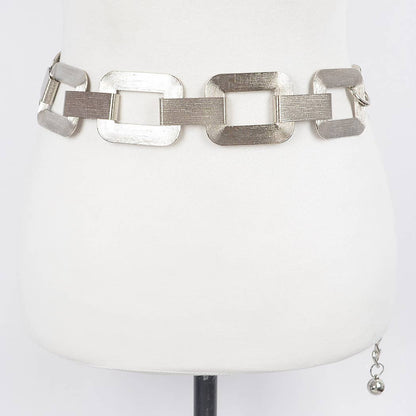Multi Square Metal Chain Belt