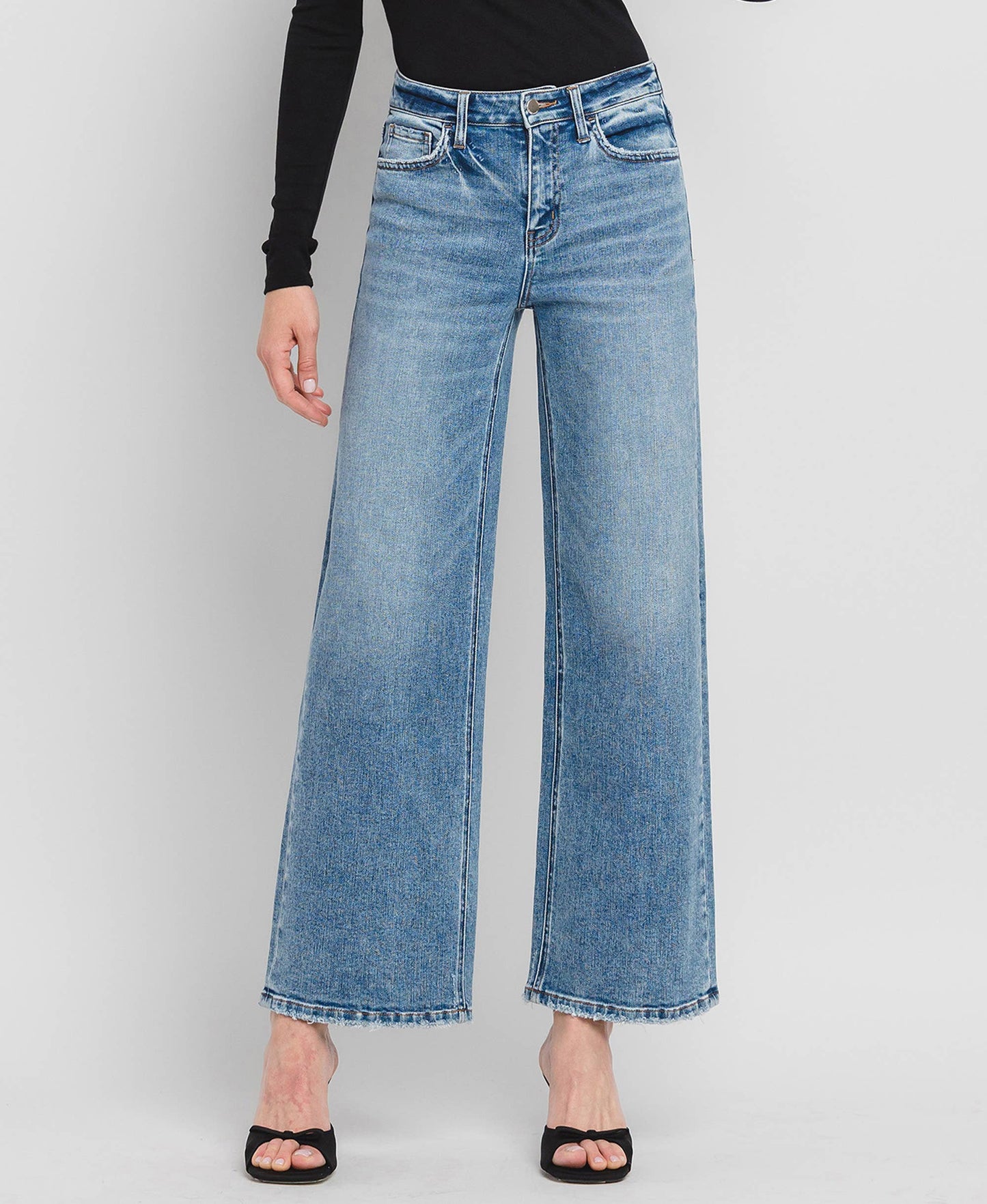 Flying Monkey High Rise Wide Leg Jeans