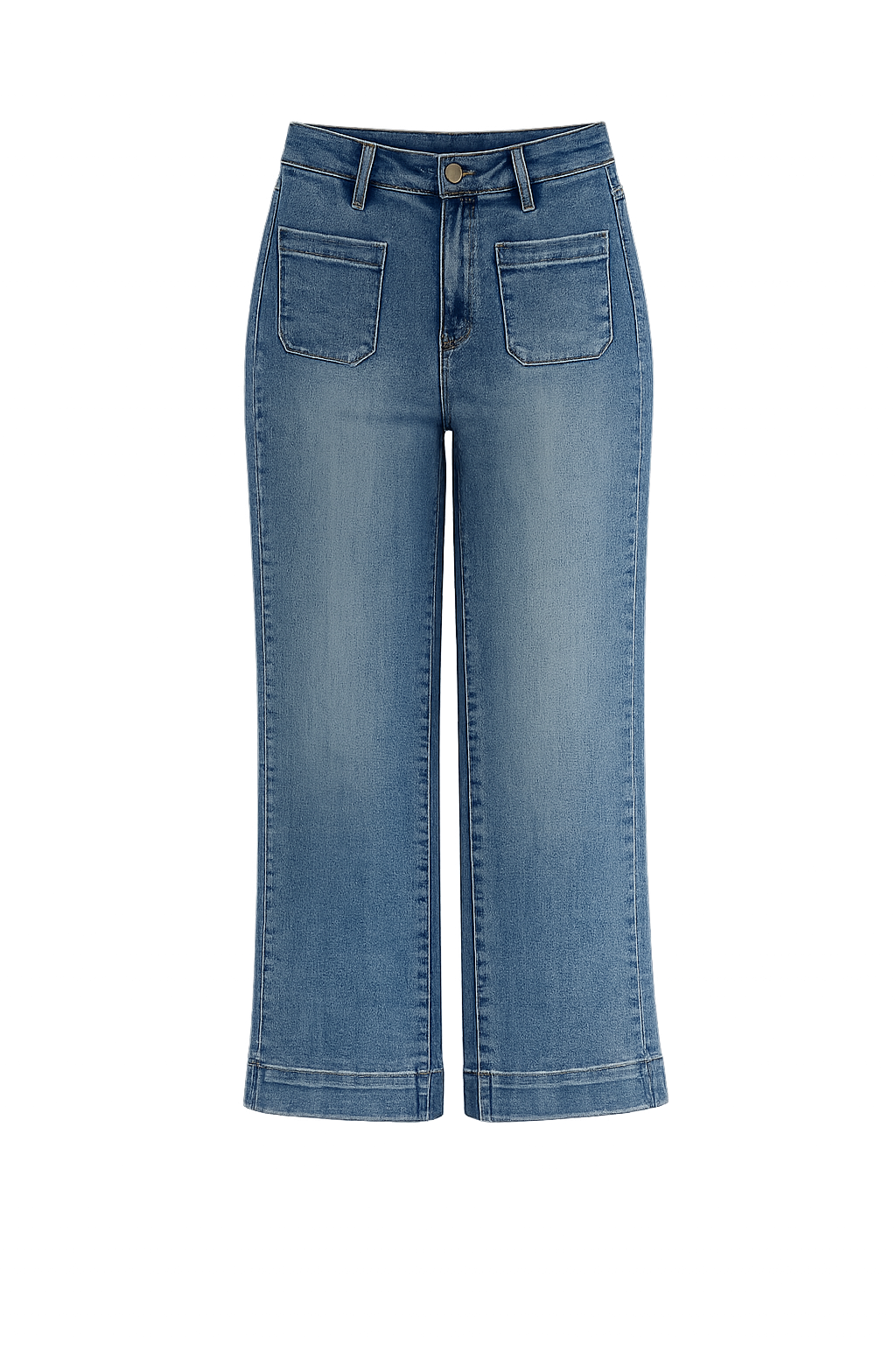 high rise wide leg denim by bayeas