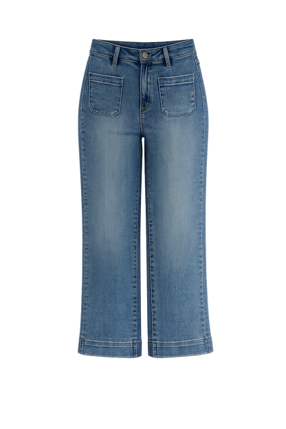 high rise wide leg denim by bayeas