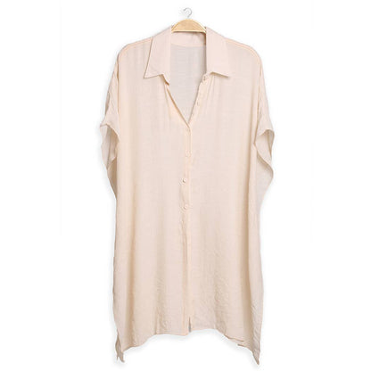 Women's Oversized Long Sleeveless Shirt Cover Up