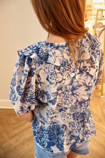 The Bee Ruffle Top