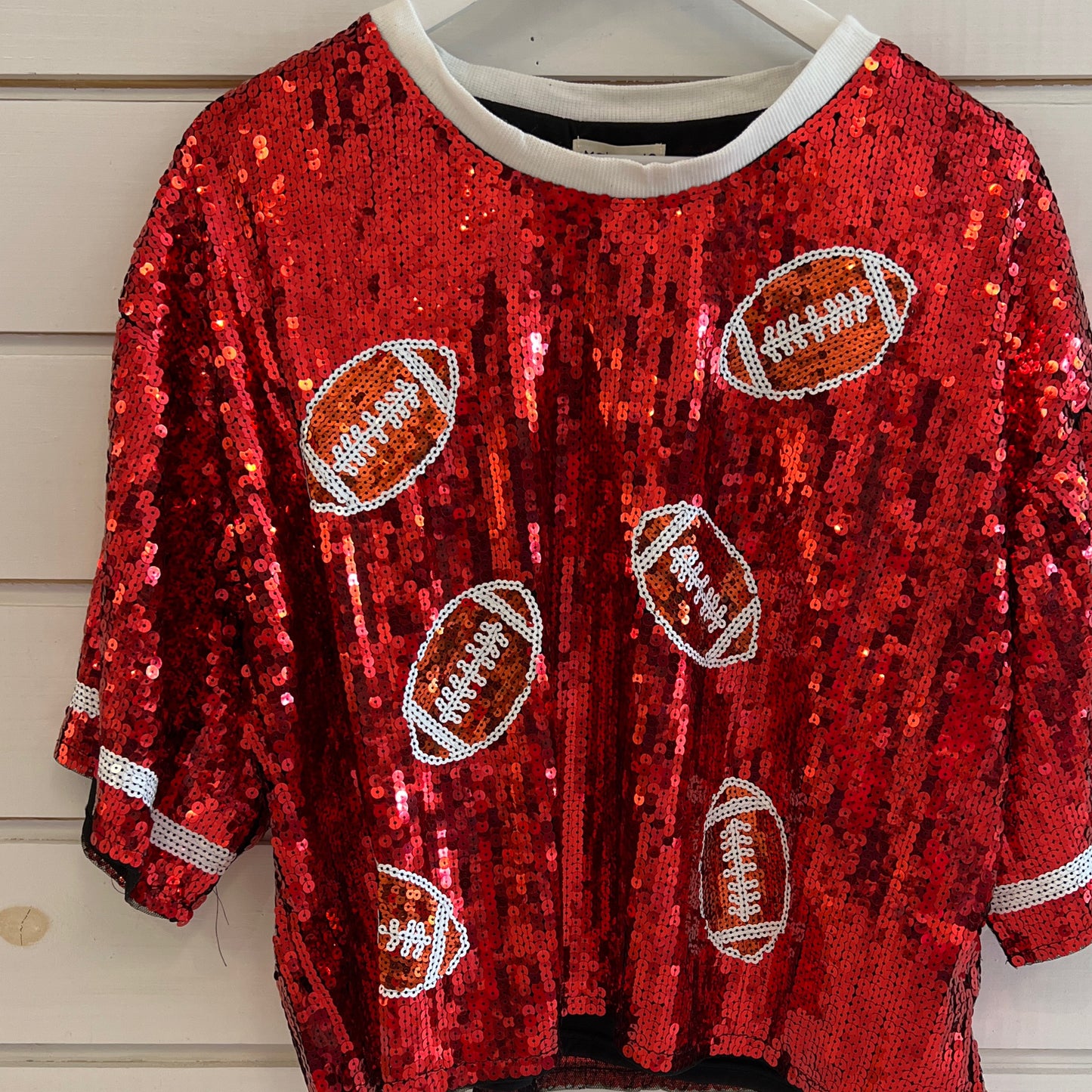 Main Strip sequin fb shirt