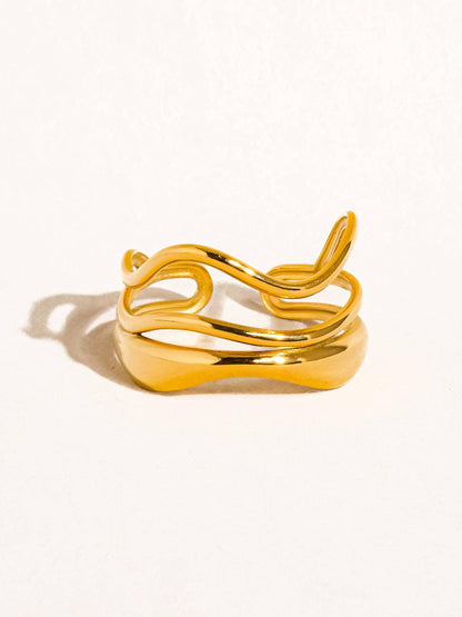 18K Gold Non-Tarnish Statement Rings