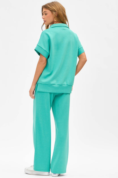 Short Sleeve Quarter Zip + Pants Modal Set TRVSET-CATALINA