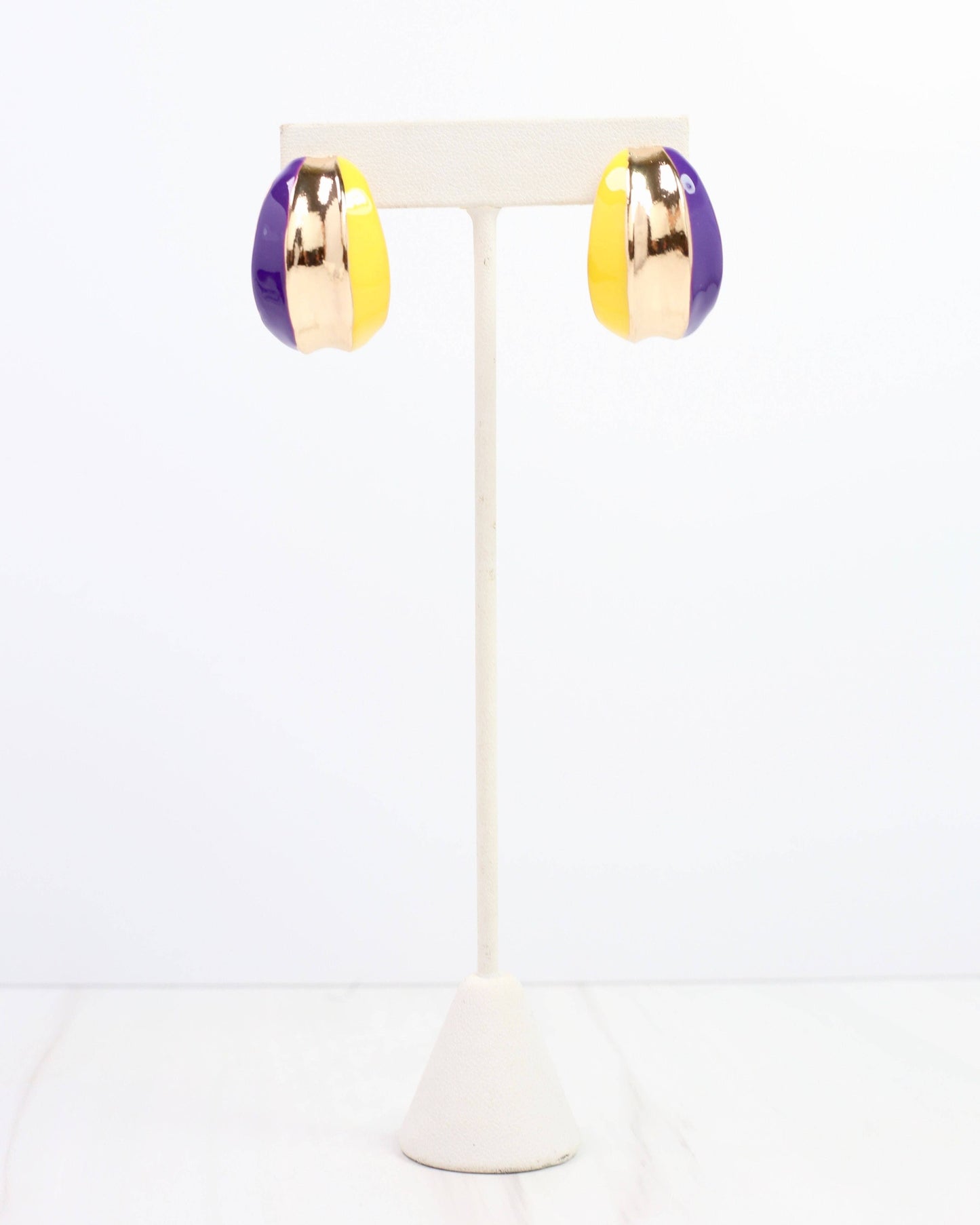 Penney Hoop Earring Purple Yellow