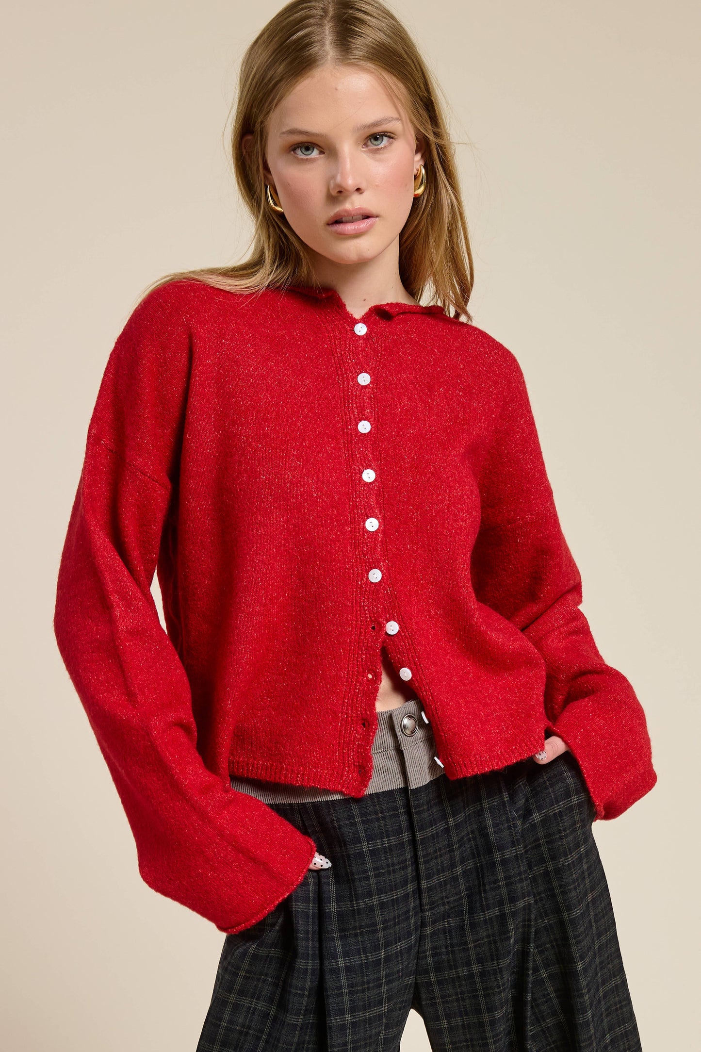 Elsie Button Down Cardigan Top