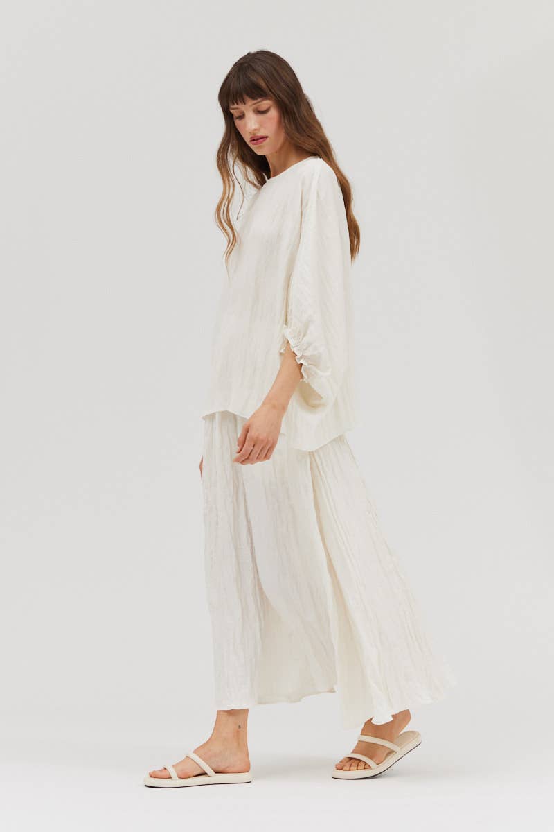 The Erin Loose Fit Crinkle Top