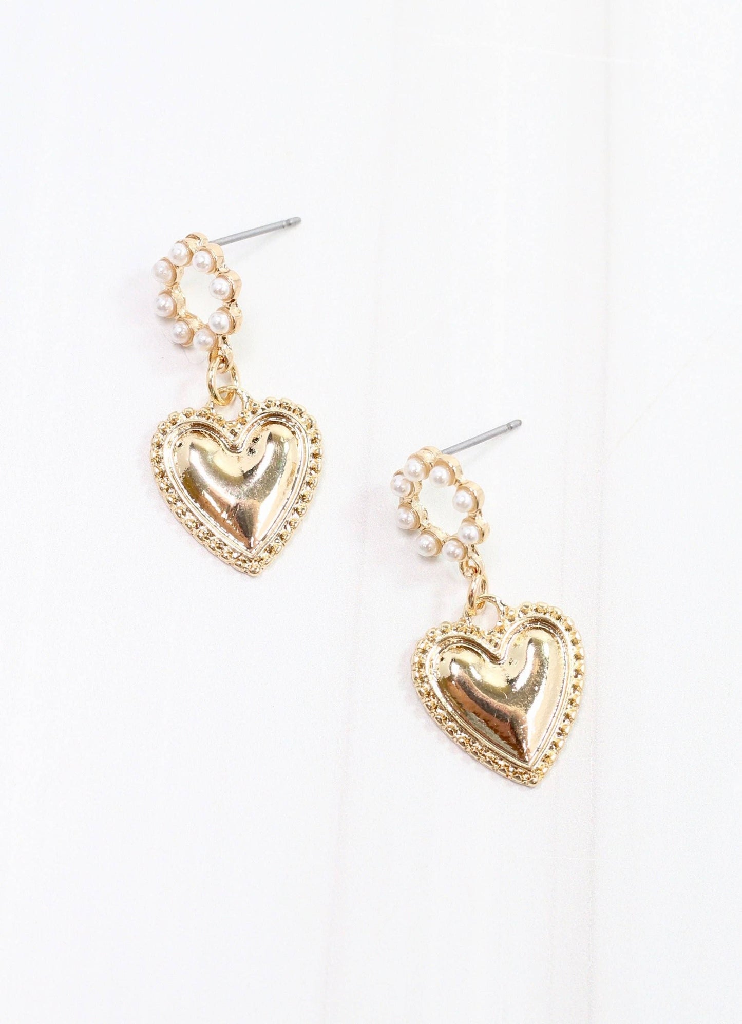 Caroline Hill Rorie Hear Drop Earring Gold