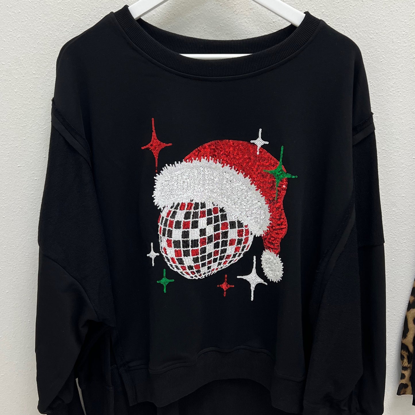 Fantastic Fawn disco santa sweatshirt