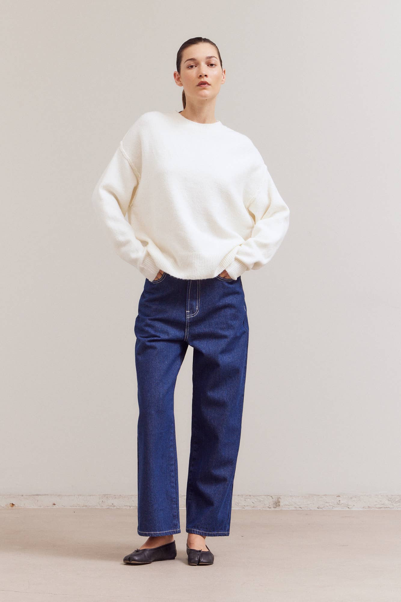 Mock Neck Cocoon Sweater