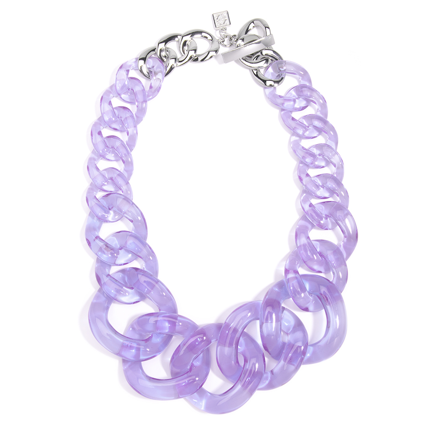 Zenzii Chunky Lucite Resin Acrylic Links Collar Necklace