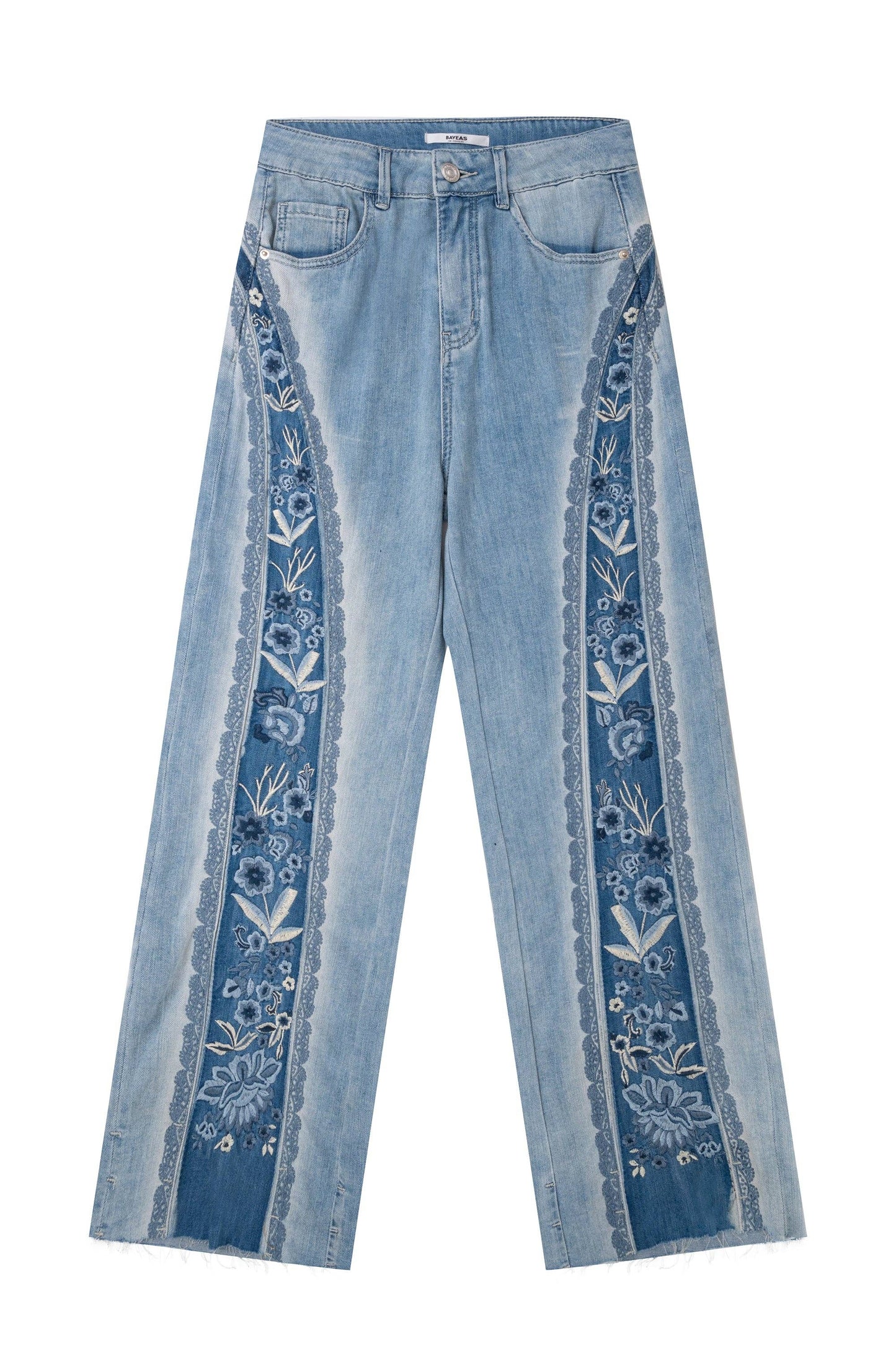 High Rise Embroidered Denim by Bayeas