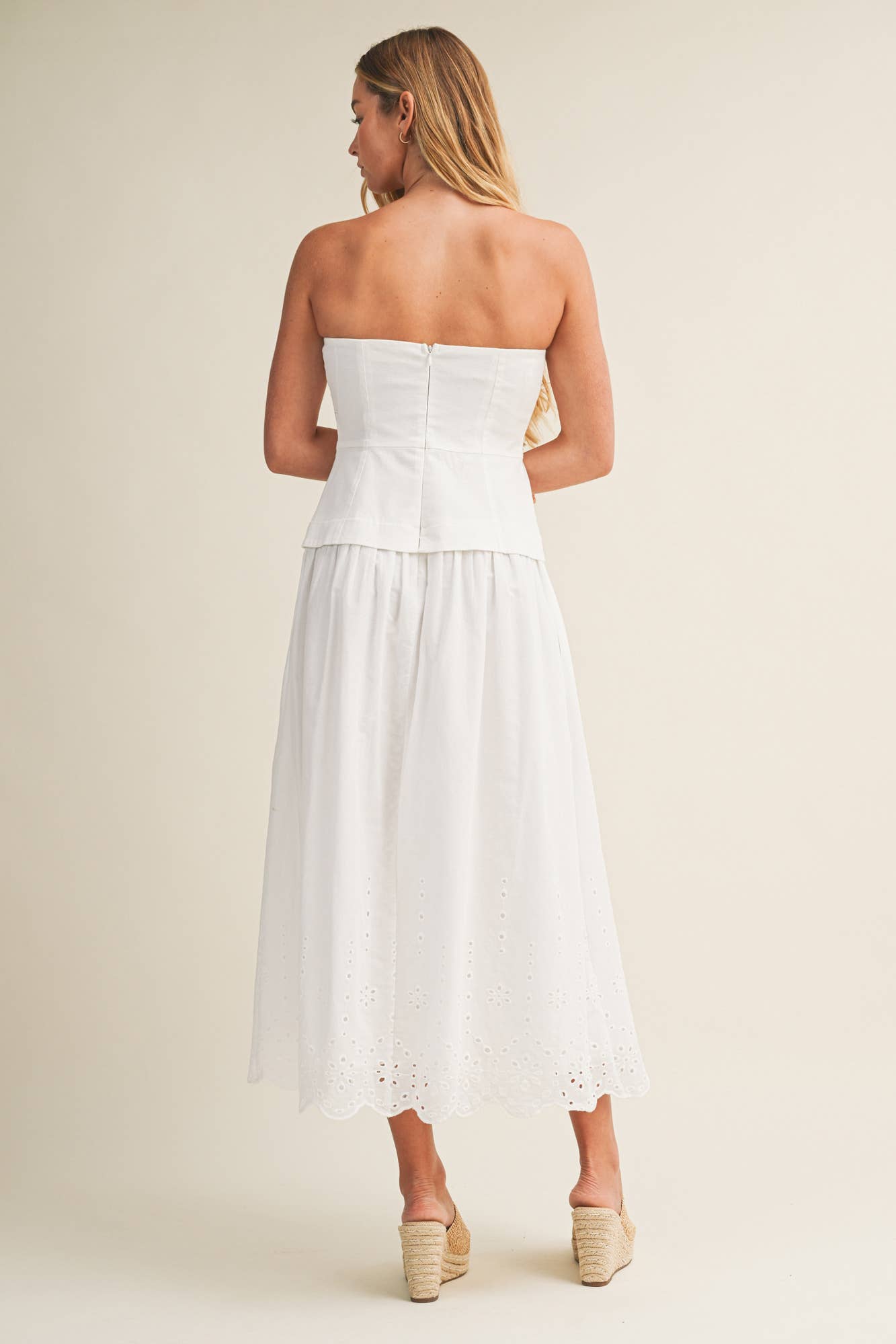Evelyn Eyelet Hem Dress