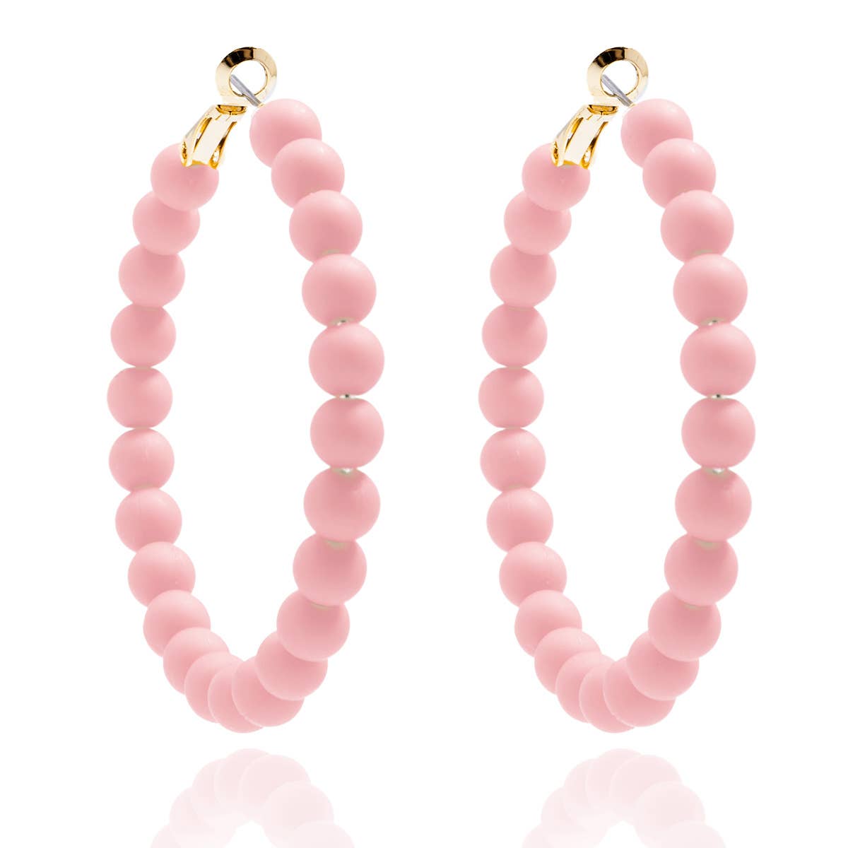 Zenzii Matte Beaded Hoop Earring