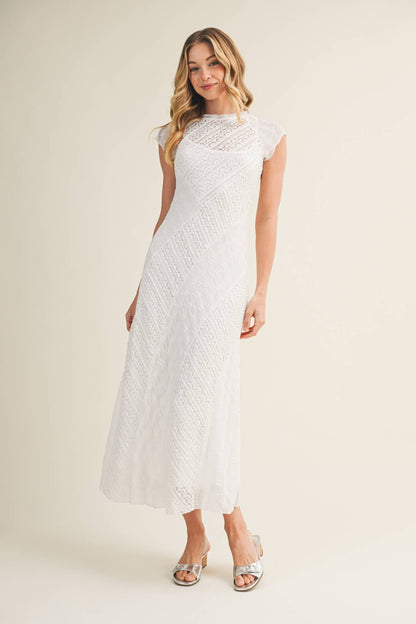 Lora Mixed Lace Dress