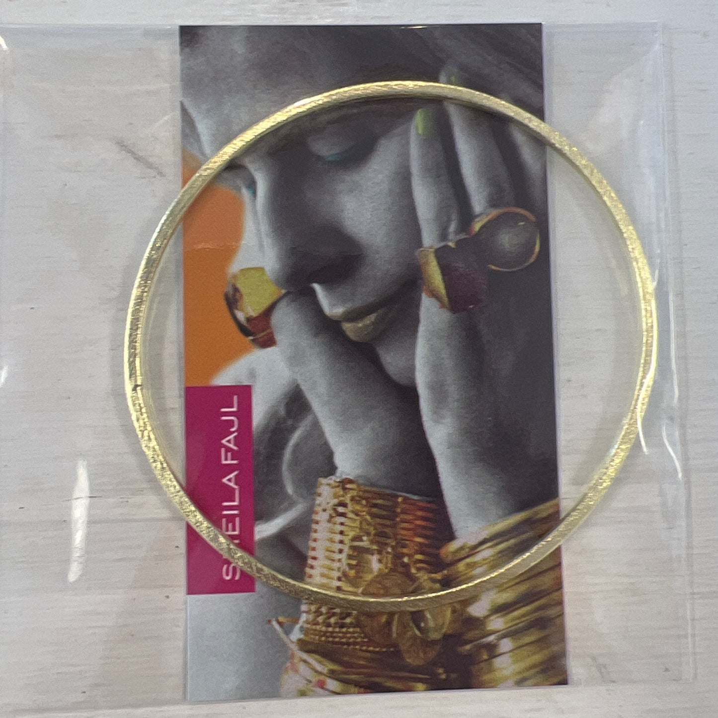 SF Thin flat bangle gold