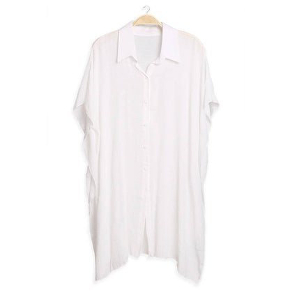 Women's Oversized Long Sleeveless Shirt Cover Up