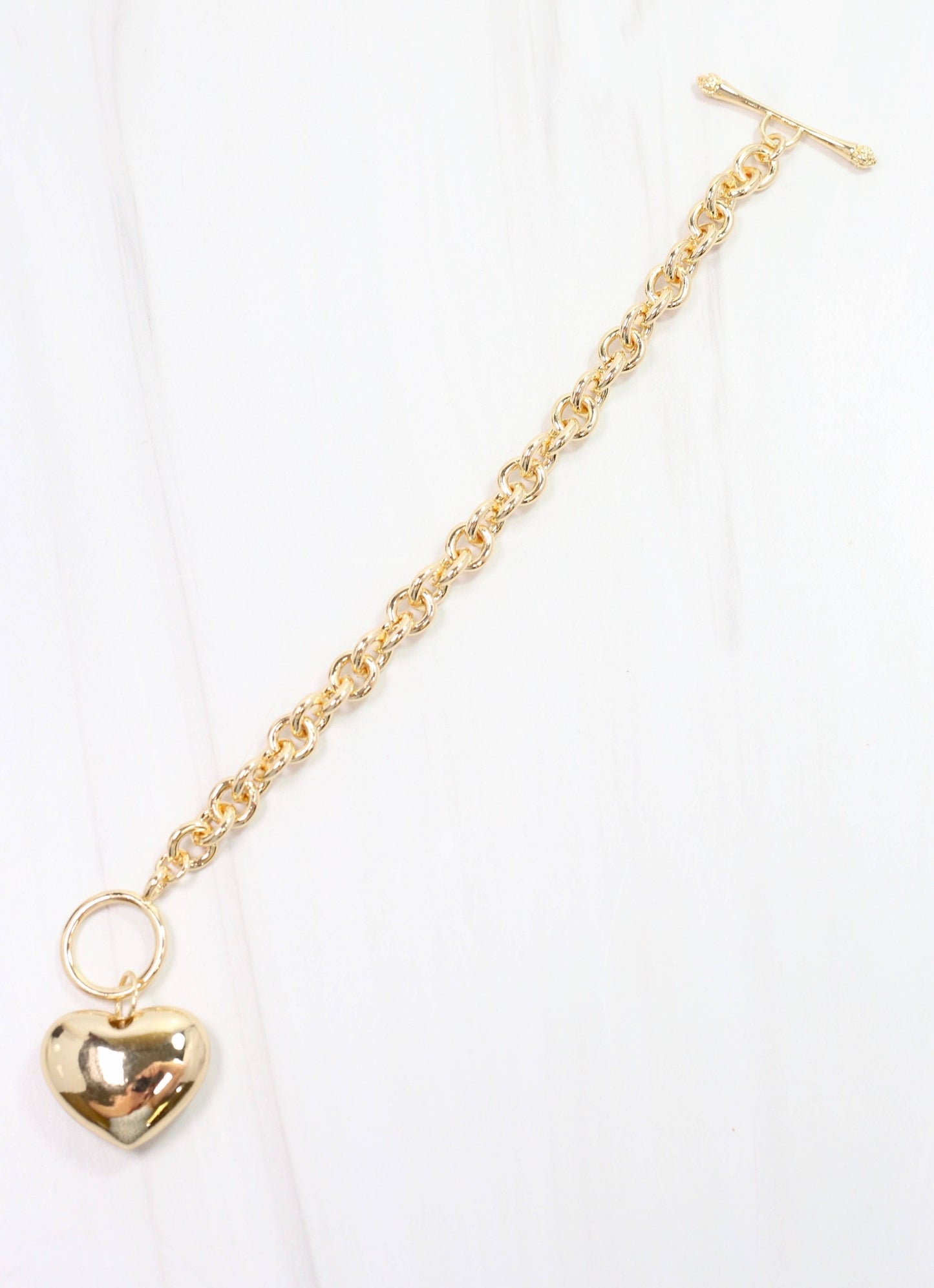 Caroline Hill Huston Heart Bracelet Gold