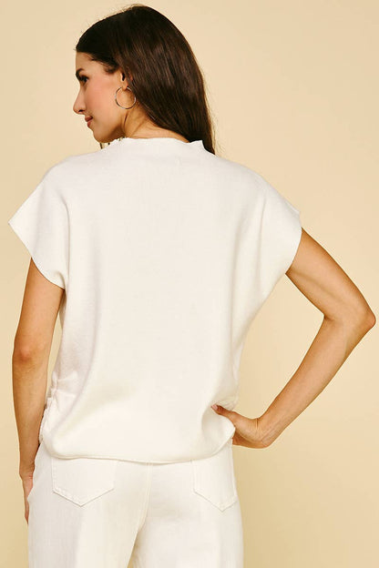 Shirring Sweater Vest
