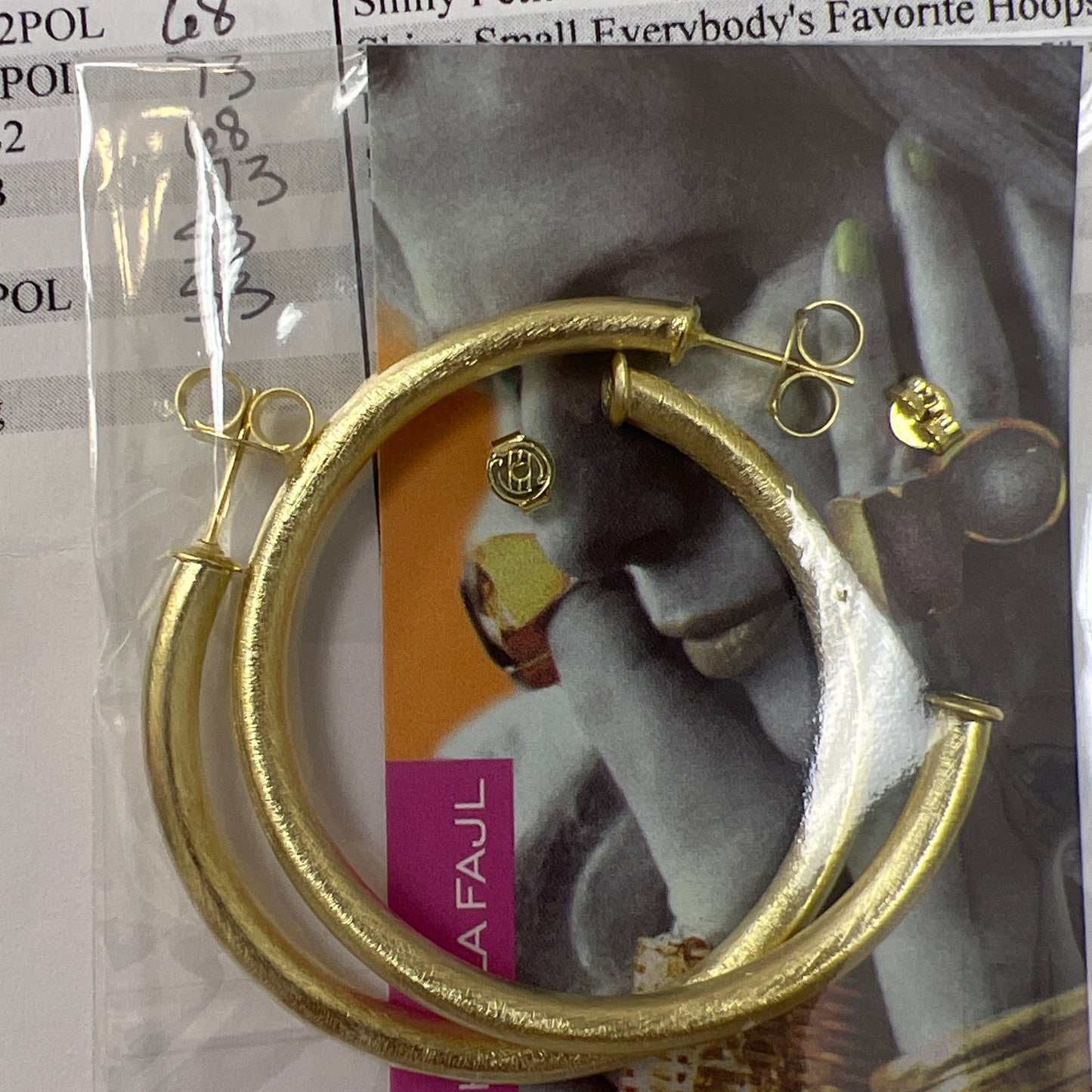 SF Everybodys favorite hoop small brushed gold