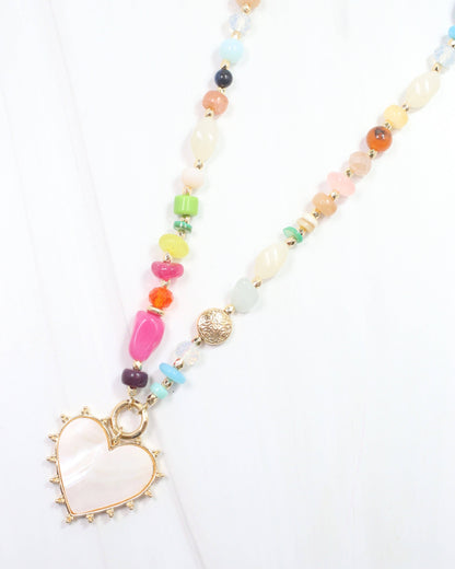 Caroline Hill Asisi Heart Charm Necklace Gold