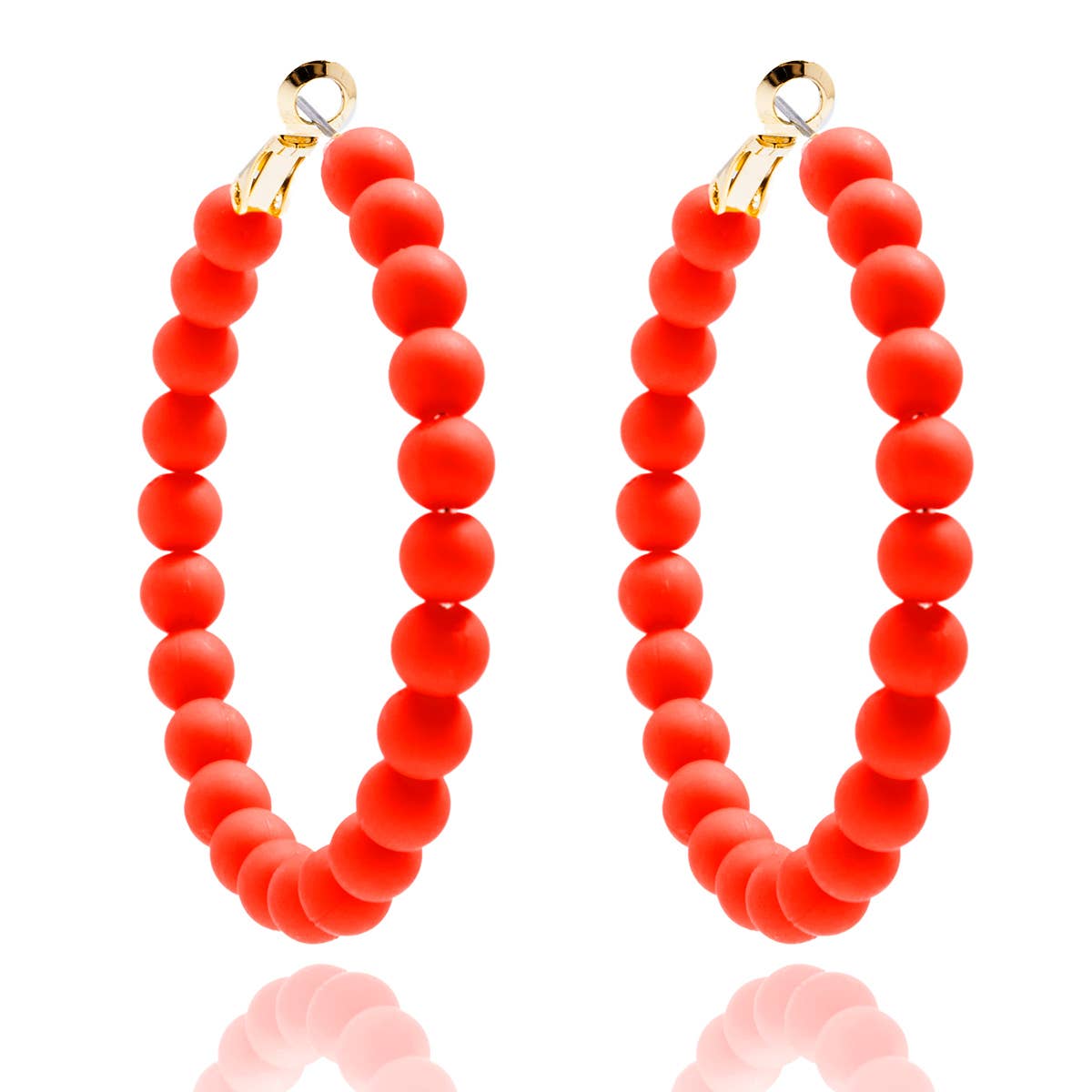 Zenzii Matte Beaded Hoop Earring