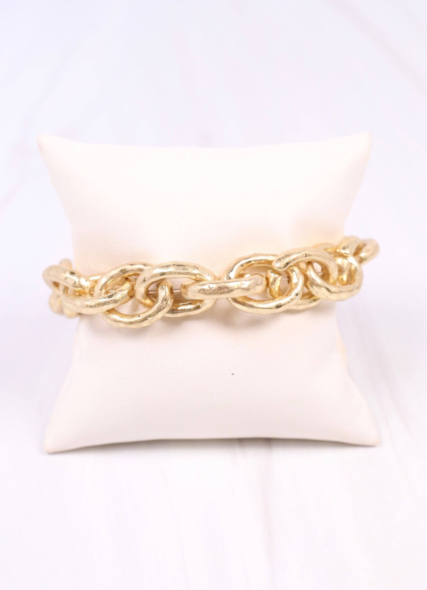 Caroline Hill Brooke Stretch Bracelet WORN GOLD