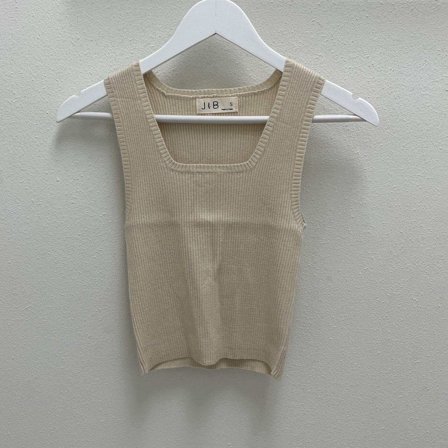 J&B ribbed tank taupe